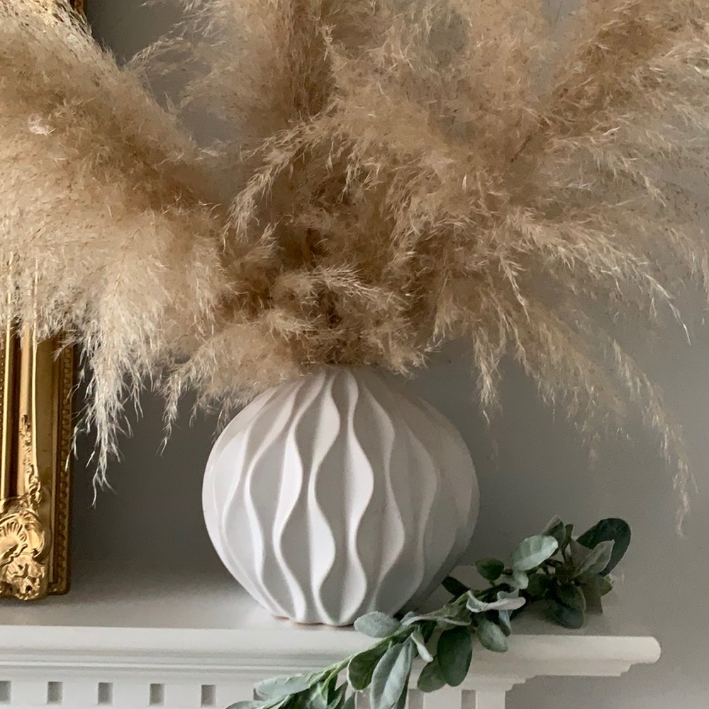 Ceramic modern vase off white mid century style domenech. Holidays. Bohemian.